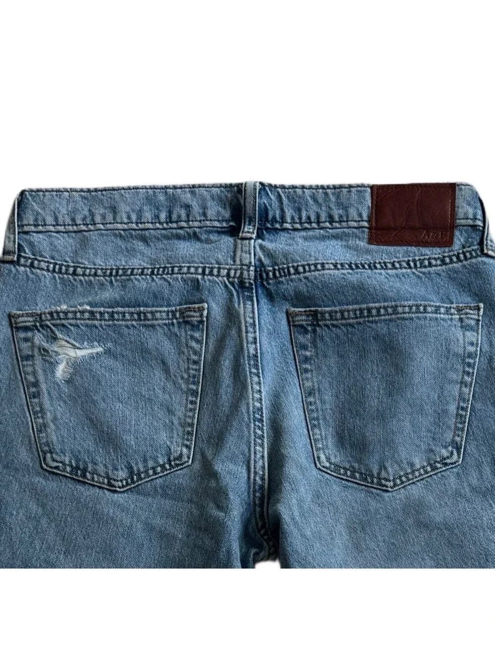 Abercrombie Langdon Slim Jeans 29x30 Distressed Side Stripe Taped Denim